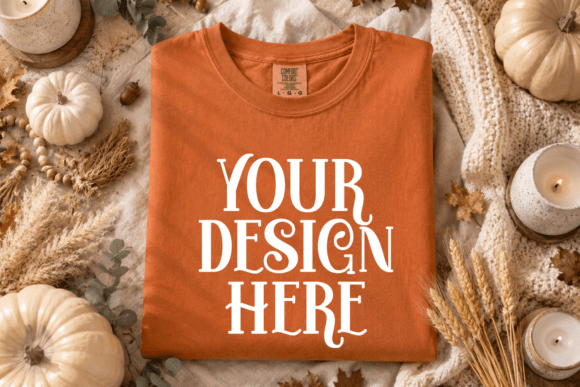 Download CC1717 Halloween Orange Flat Lay Mockup - Flat lay mockup Collection